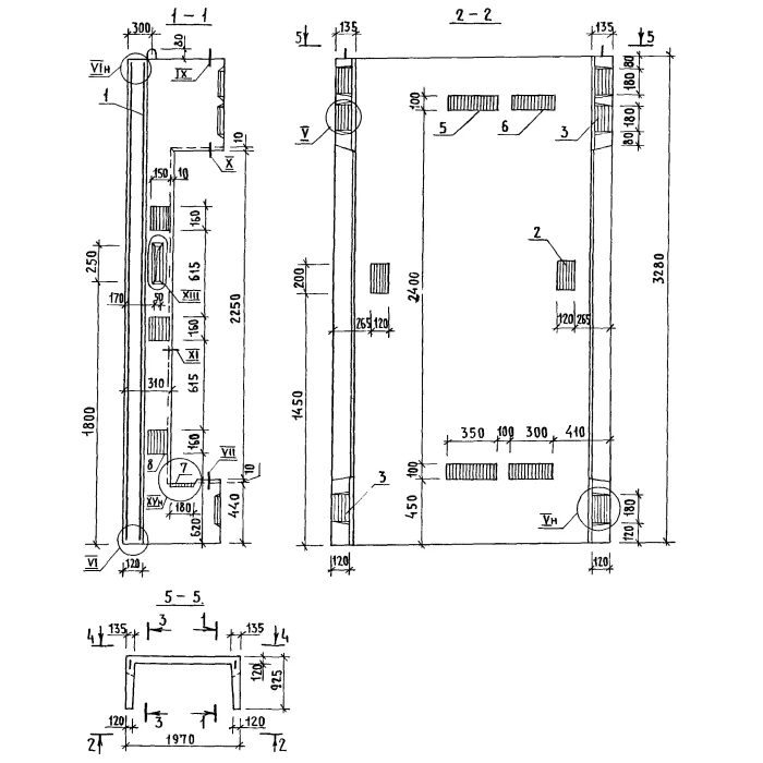 Блок шахты лифта бетонный БШЛ 50Гр-36-4