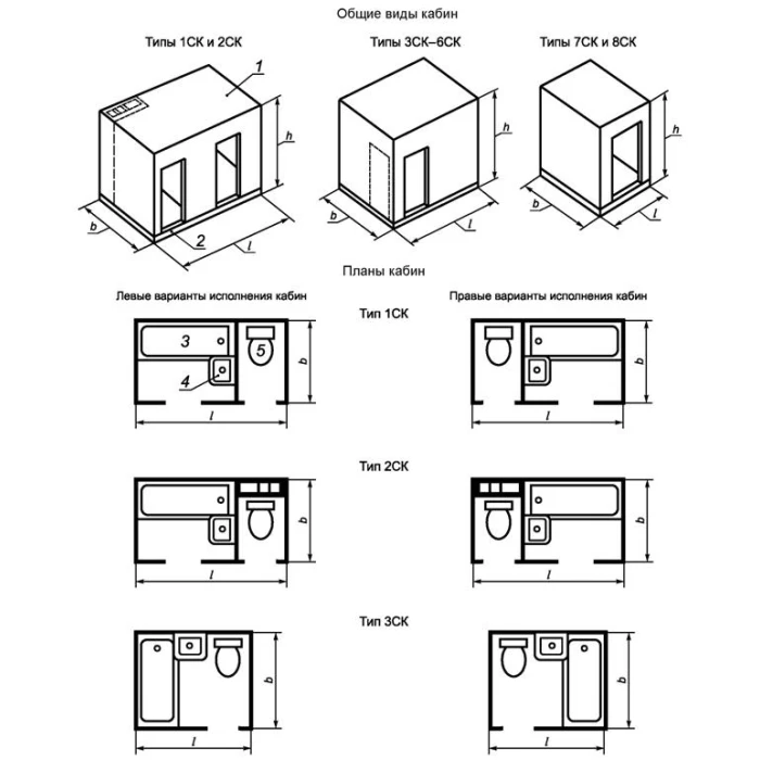 Кабина санитарно-техническая 4СК 27